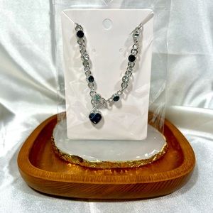Silver Blue Heart Bracelet